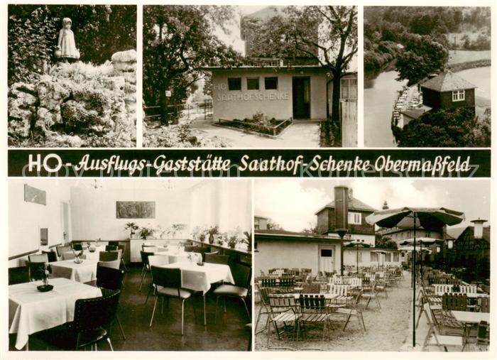 Obermassfeld-Grimmenthal HO Ausflugsgaststaette Saathof Schenke Schwanenteich Ga