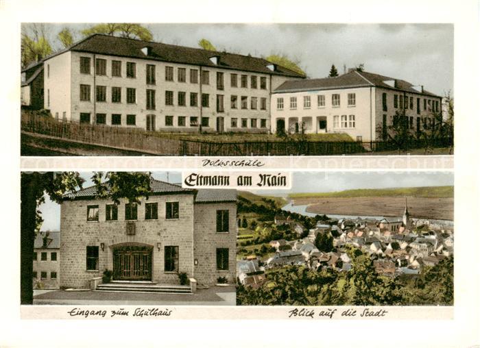 Eltmann Volksschule Eingang zum Schulhaus Stadtblick