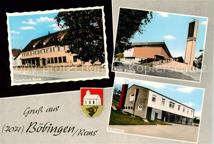 Boebingen Rems Gasthaus Rose Kath Kirche Rathaus