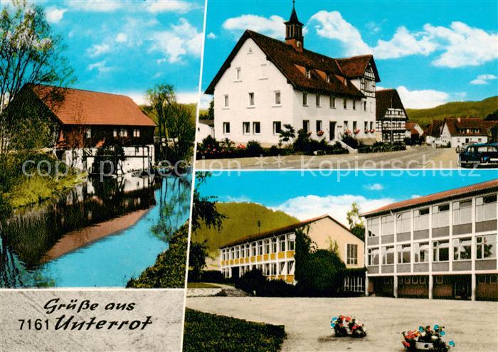 Unterrot Gaildorf Kanal Gasthaus Schule