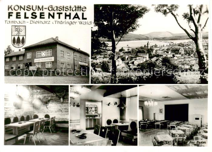 Tambach-Dietharz Konsum Gaststaette Felsenthal Panorama Gastraeume