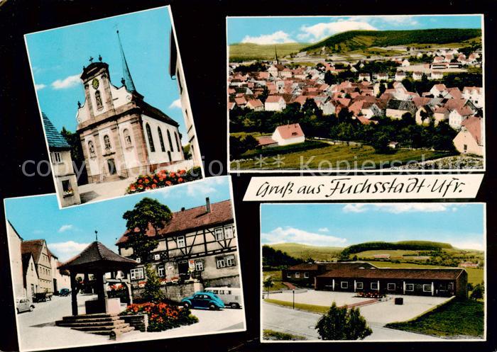 Fuchsstadt Unterfranken Kirche Panorama Brunnen Panorama