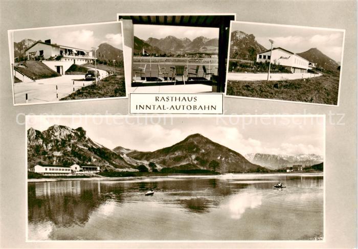 Flintsbach Inn Rasthaus Inntal Autobahn Teilansichten Innpartie