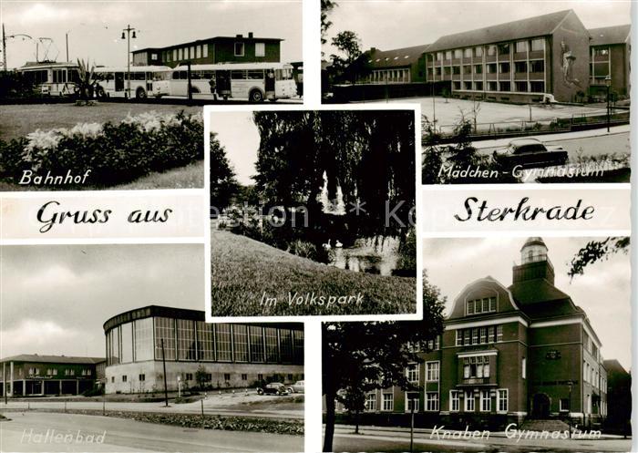Sterkrade Oberhausen NRW Bahnhof Maedchen Gymnasium Im Volkspark Hallenbad Knabe