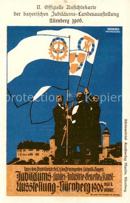 NueRNBERG  CITY II. Offizielle Ansichtskarte der bayerischen Jubilaeums-Landesa