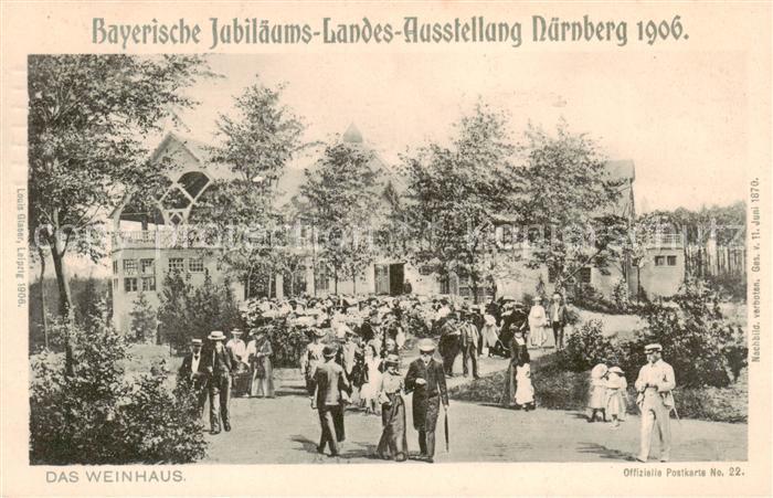 NueRNBERG  CITY Offizielle Postkarte Bayerische Jubilaeums-Landesausstellung