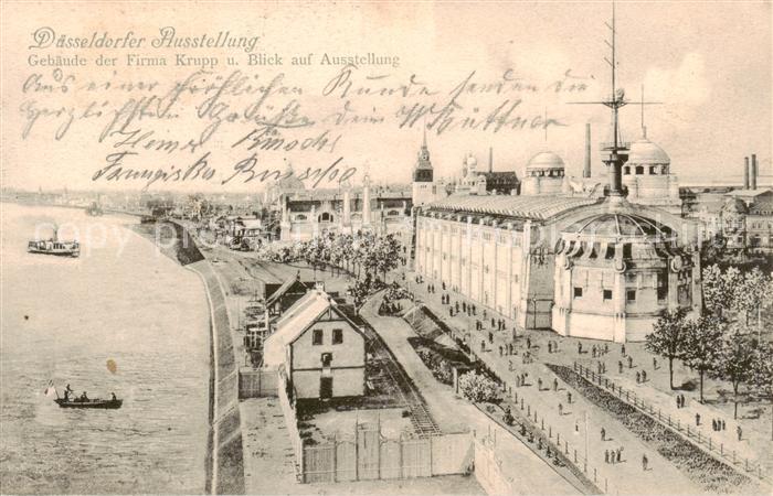 DuessELDORF  CITY Duesseldorfer Ausstellung Gebaeude Fa. Krupp Ausstellungsgelae