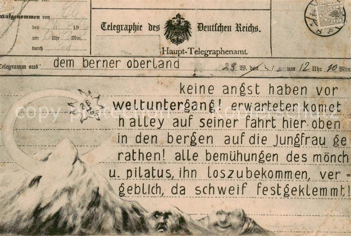 Pilatus NW Telegraphiekarte des Deutschen Reiches