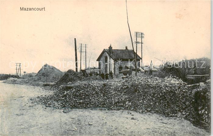 Mazancourt Fresnes-Mazancourt 80 Somme Truemmer 1. Weltkrieg Feldpost