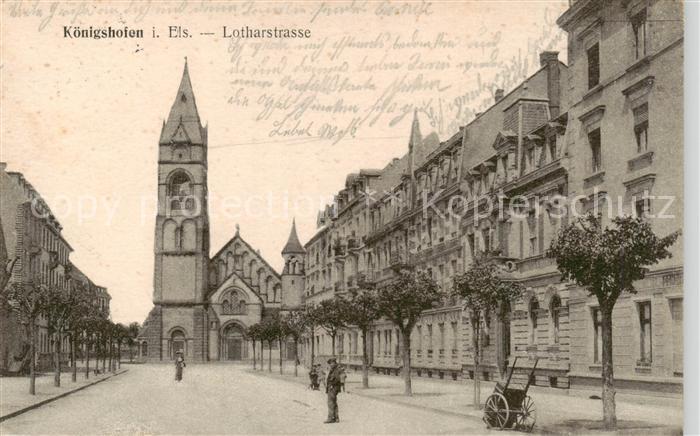 Koenigshofen  Strasbourg Strassburg 67 Bas-Rhin Lotharstrasse Kirche Feldpost