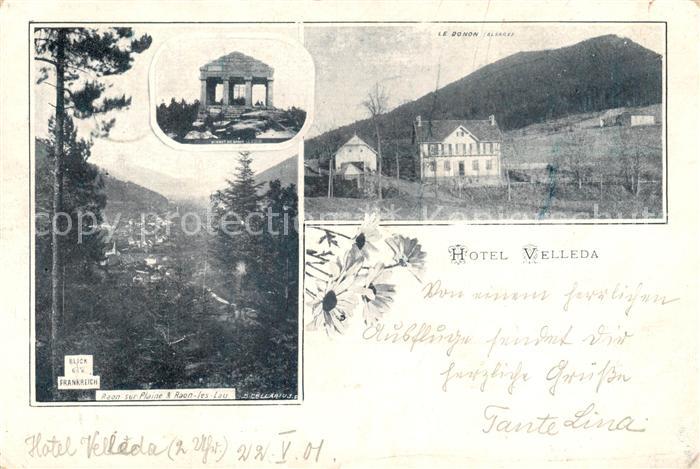 Donon 67 Alsace Hotel Velleda Sommet du Donon vue panor