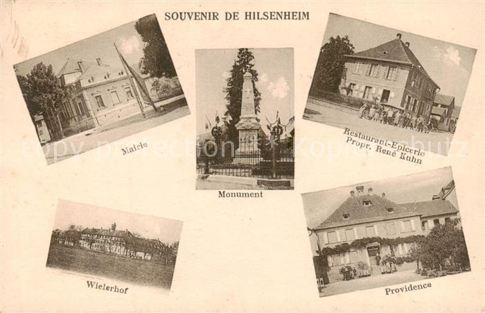 Hilsenheim 67 Bas-Rhin Mairie Monument Restaurant Epicerie Wielerhof Providence