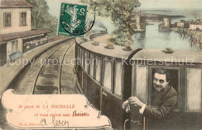 La Rochelle 17 Je pars de La Rochelle et vous envoie mes amitiés