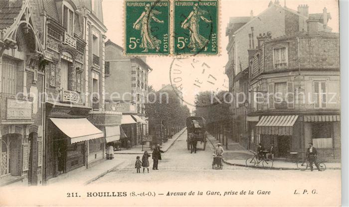 Houilles 78 Yvelines Avenue de la Gare vue prise de la gare