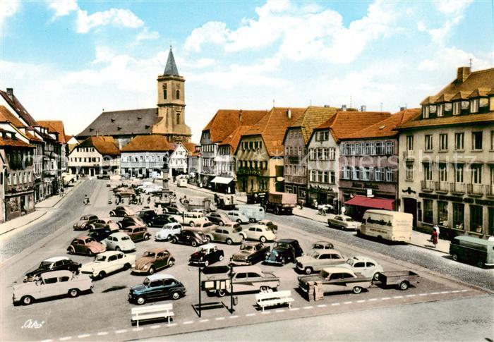 Bad Neustadt Stadtzentrum Blick zur Kirche