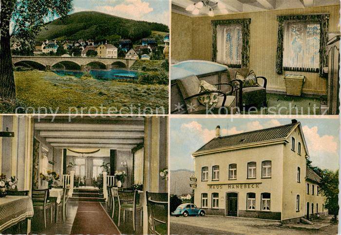 Plettenberg Gaestehaus Pension Haus Hanebeck Uferpartie am Fluss