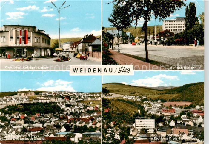 Weidenau Sieg Kreuzung Auf den Huetten Neues Feld mit Lautenbach Siedlung Stadtm