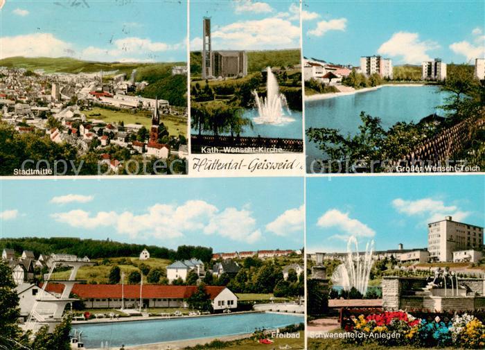 Geisweid Siegen Stadtotte Latj Wenscht Kirche Grosser Wensch Teich Freibad Schwa