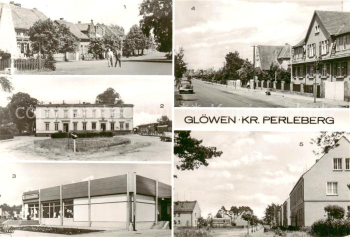 Gloewen Plattenburg Heinrich Heine Platz Bahnhof Konsum Einkaufszentrum Rat der