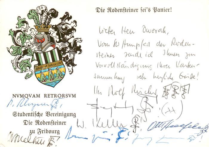 Fribourg  FR Studentische Vereinigung Die Rodensteiner zu Fribourg Wappen