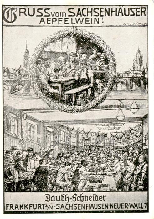 Sachsenhausen Frankfurt Sachsenhaeuser aeppelwein Gaststaette Dauth Schneider