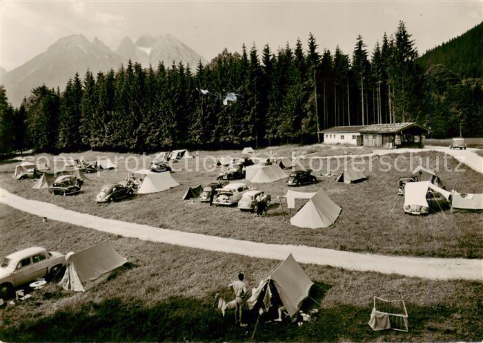 Taubensee Daubensee 1139m Chiemgau Campingplatz Simonhof mit Hochkalter