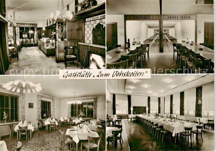 Greven  Westfalen Gaststaette Zum Vohskotten Gastraeume Kegelbahn