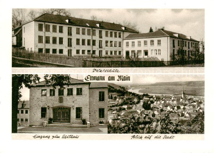 Eltmann Volksschule Eingang zum Schulhaus Stadtansicht