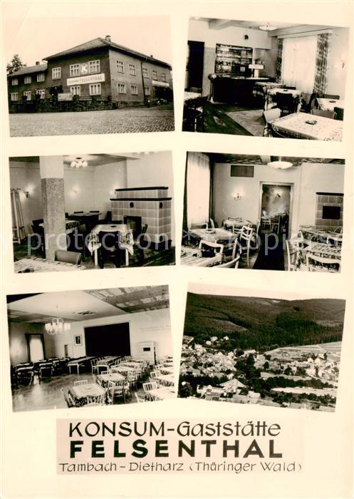 Tambach-Dietharz Konsum Gaststaette Felsenthal Gastraeume Panorama