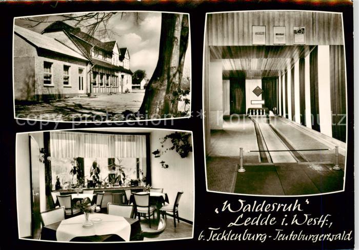 Ledde Gasthaus Waldesruh Gaststube Kegelbahn