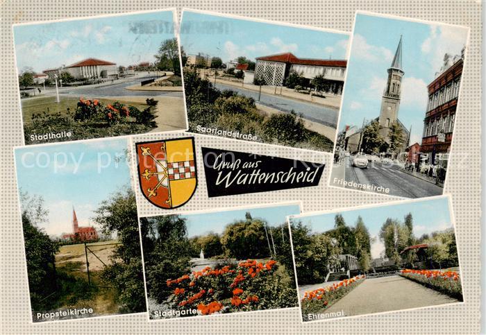 Wattenscheid Stadthalle Saarlandstrasse Friedenskirche Propsteikirche Stadtgarte