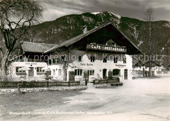Weissenbach Lech Cafe Restaurant Hofer
