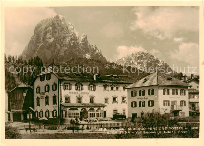 Santa Cristina Valgardena Albergo Pensione Dosses Val Gardena Groeden mit Langko