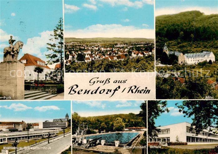 Bendorf Rhein Park Abtei Kranken und Schwesternhaus Schwimmbad Schule