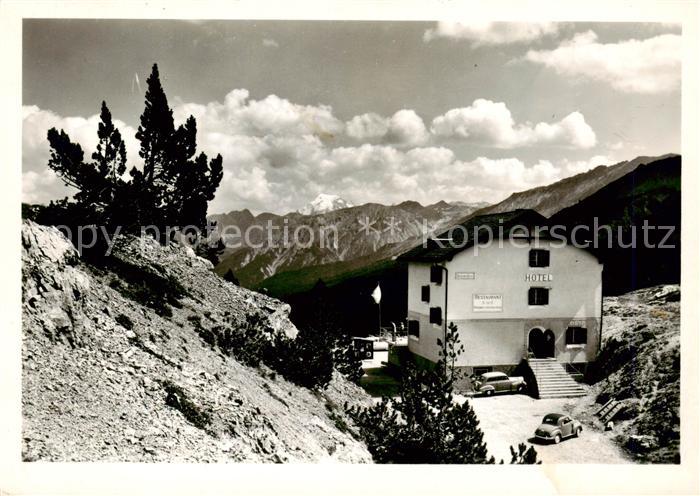Ofenpass Ofenbergpasshoehe 2155m Zernez GR Touristen und Passantenhotel Suesom G