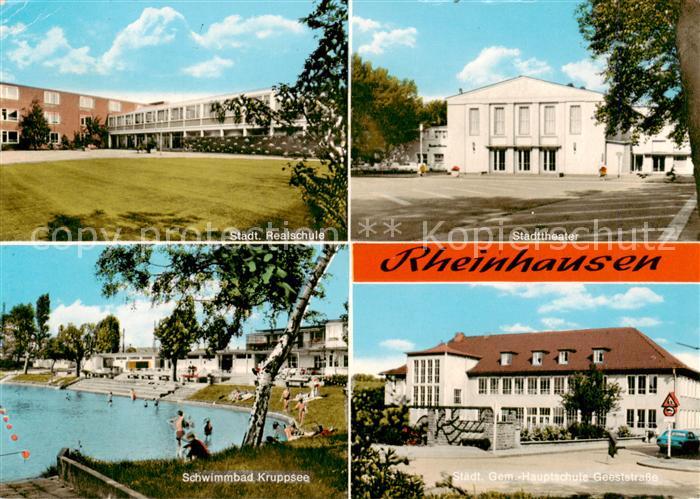 Rheinhausen Duisburg Staedt Realschule Stadttheater Schwimmbad Kruppsee Staedt H