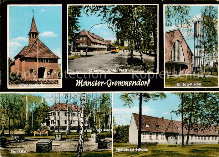 Gremmendorf Friedenskirche Gremmendorfer Weg St Ida Kirche Ehrenmal Pestalozzi S