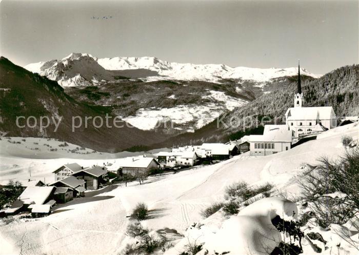 Alvaneu Dorf GR Panorama Kirche Feldpost