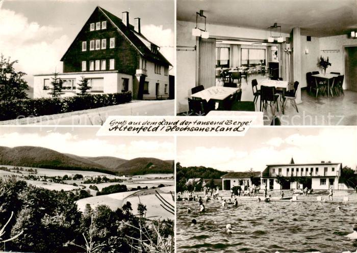 Altenfeld Sauerland Gasthof Pension Haus Wuellner Gastsstube Badestrand Panorama