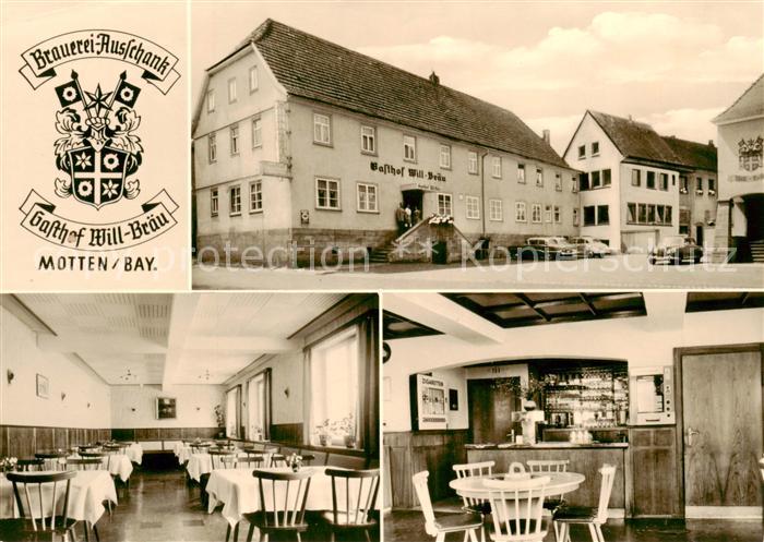 Motten Bayern Gasthaus Will Braeu Gastraeume