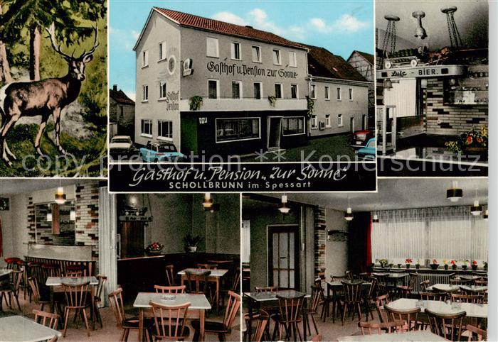 Schollbrunn Spessart Gasthof Pension zur Sonne Gastraeume Theke
