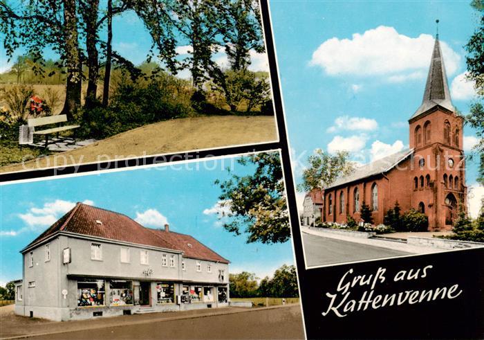 Kattenvenne Parkbank Kaufladen Kirche