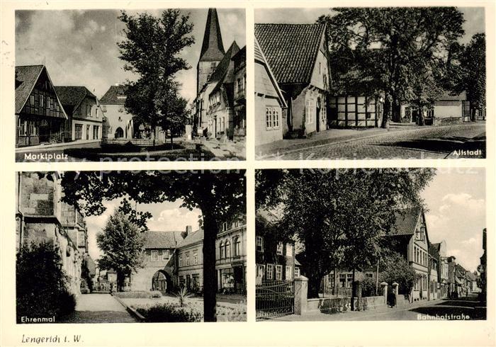 Lengerich Westfalen Marktplatz Altstadt Ehrenmal Bahnhofstrasse