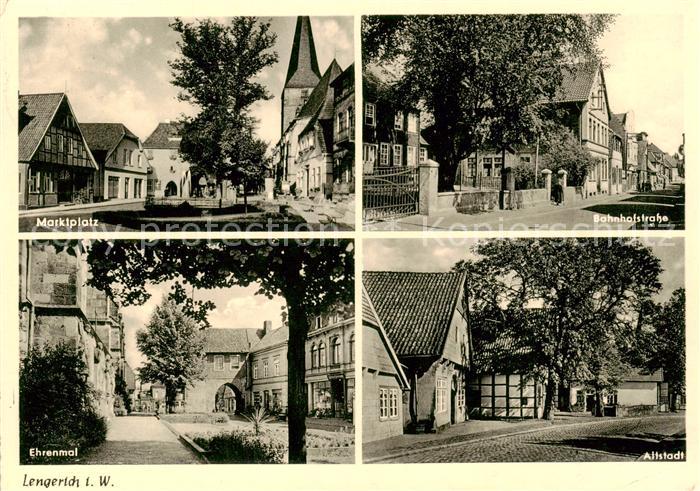 Lengerich Westfalen Marktplatz Bahnhofstrasse Ehrenmal Altstadt