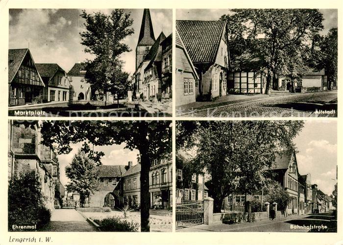 Lengerich Westfalen Marktplatz Bahnhofstrasse Ehrenmal Altstadt