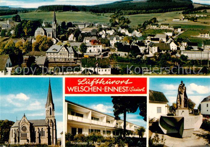 Welschen Ennest Ortsansicht St Johannes Kirche Ferienheim St Marien Marienbrunne