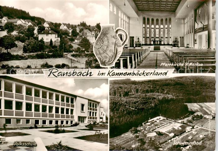 Ransbach-Baumbach Pfarrkirche St Markus Volksschule Schwimmbad