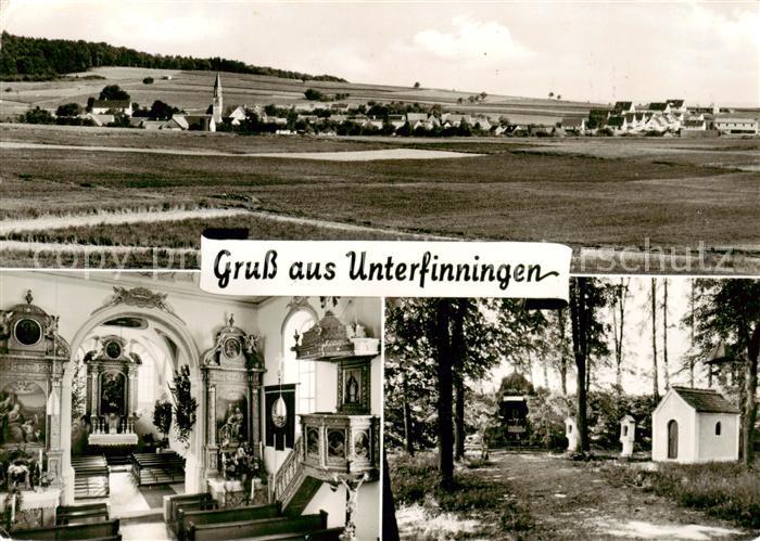 Unterfinningen Schwaben Panorama Kirche Inneres Bildstock