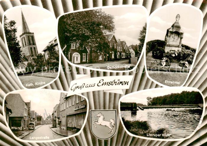 Emsbueren Kath Kirche Dalhochstrasse Ehrenmal Langestrasse Listruper Wehr