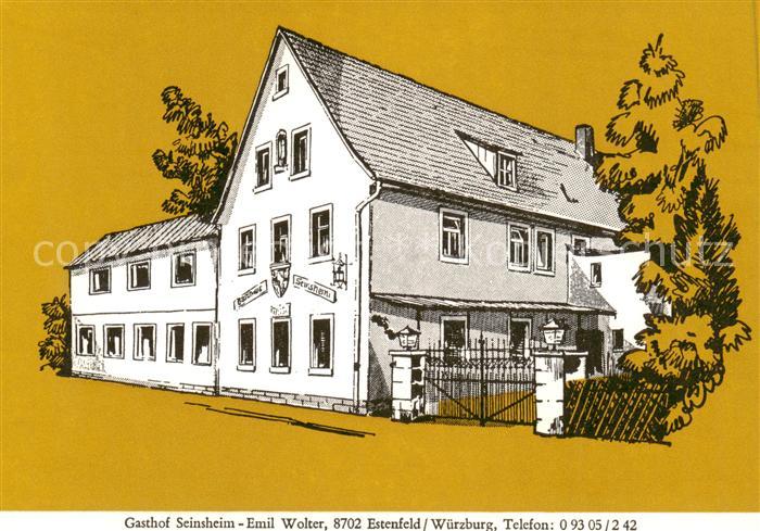 Estenfeld Gasthof Seinsheim Zeichnung